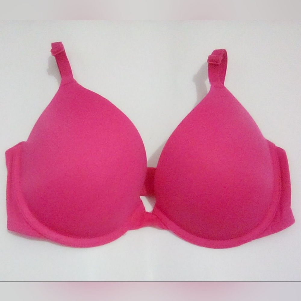PINK Victoria's Secret Wear Everywhere Push Up Vibrant Pink Bra Size 34D